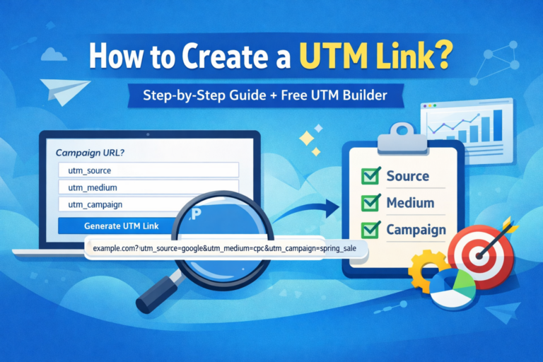 How to create a UTM link step by step using UTM parameters like source, medium, and campaign with a free UTM builder tool