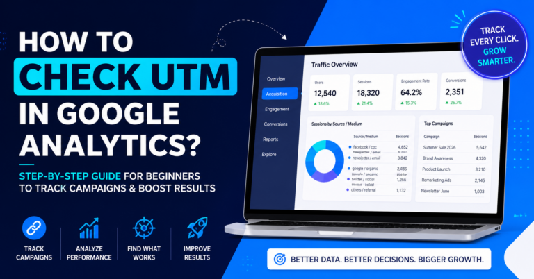 How to check UTM in Google Analytics GA4 step by step tracking campaigns and traffic sources